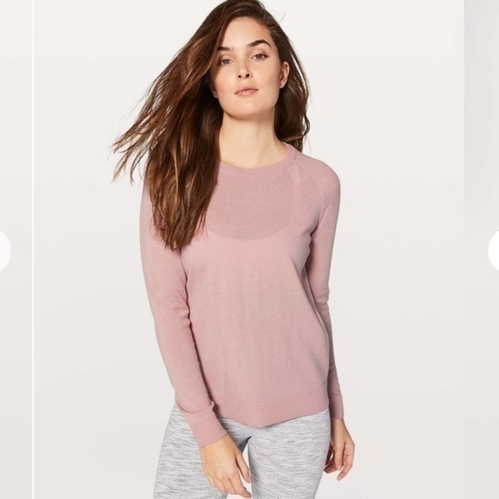 Lululemon tied to you sweater in light pink. Size 4